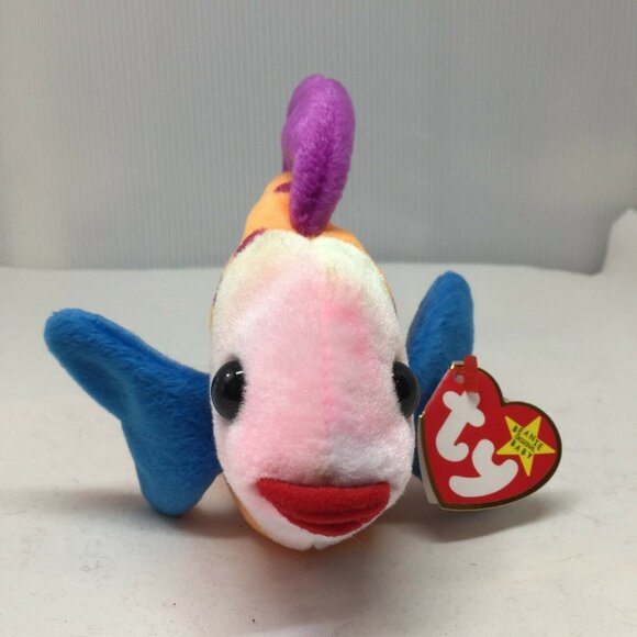 Ty Beanie Baby Lips Fish Plush Stuffed Animal Retired W Tag Birthday Mar 15 1999 - Picture 2 of 10
